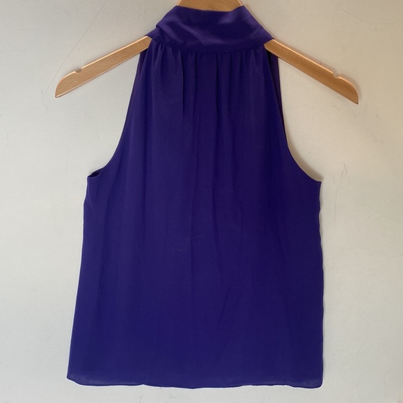 (A54) PRABAL GURUNG COLLECTIVE
Tie-Neck Blouse, Sleeveless, Color-Purple, Size 2 - Picture 8 of 12